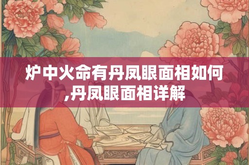 炉中火命有丹凤眼面相如何,丹凤眼面相详解