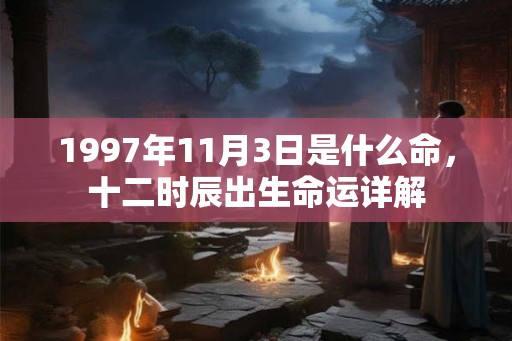 1997年11月3日是什么命，十二时辰出生命运详解