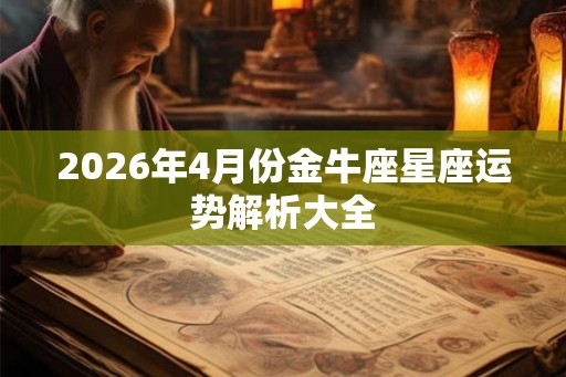 2026年4月份金牛座星座运势解析大全