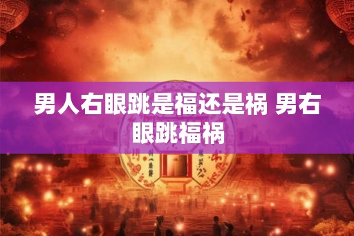 男人右眼跳是福还是祸 男右眼跳福祸