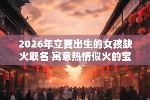 2026年立夏出生的女孩缺火取名 寓意热情似火的宝宝名字 2026年立夏出生的女孩缺火取名 寓意热情似火的宝宝名字