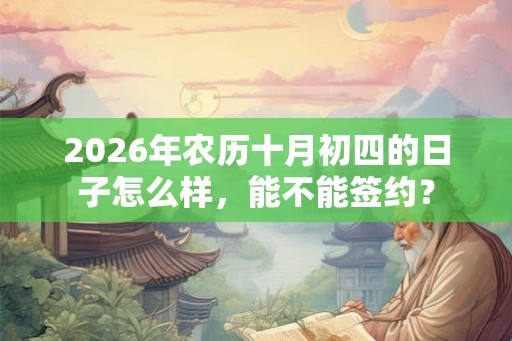 2026年农历十月初四的日子怎么样，能不能签约？