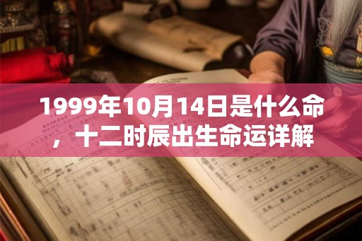 1999年10月14日是什么命，十二时辰出生命运详解