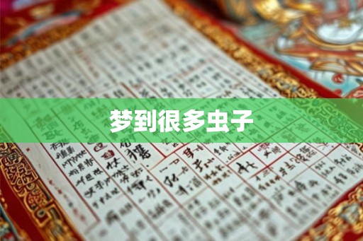 梦到很多虫子