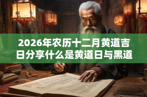 2026年农历十二月黄道吉日分享什么是黄道日与黑道日