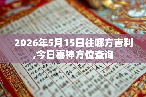 2026年5月15日往哪方吉利,今日喜神方位查询