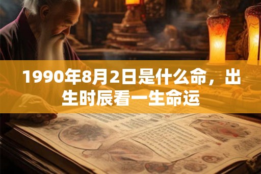1990年8月2日是什么命，出生时辰看一生命运