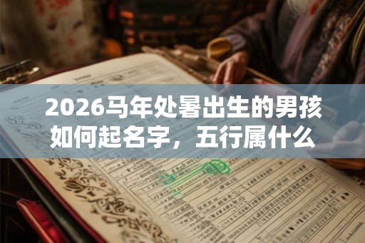 2026马年处暑出生的男孩如何起名字，五行属什么