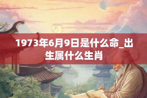 1973年6月9日是什么命_出生属什么生肖