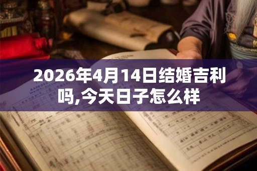 2026年4月14日结婚吉利吗,今天日子怎么样