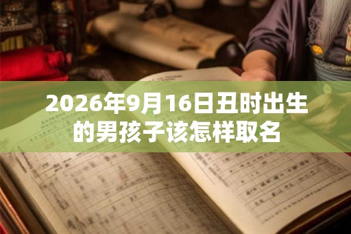 2026年9月16日丑时出生的男孩子该怎样取名