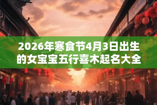 2026年寒食节4月3日出生的女宝宝五行喜木起名大全！