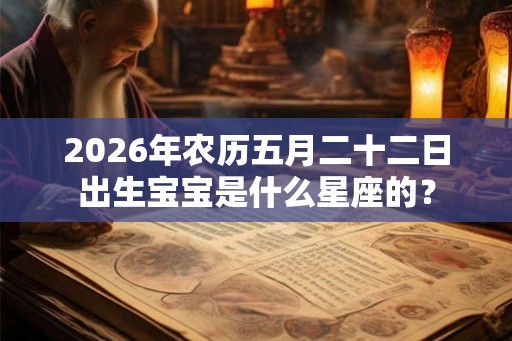 2026年农历五月二十二日出生宝宝是什么星座的？