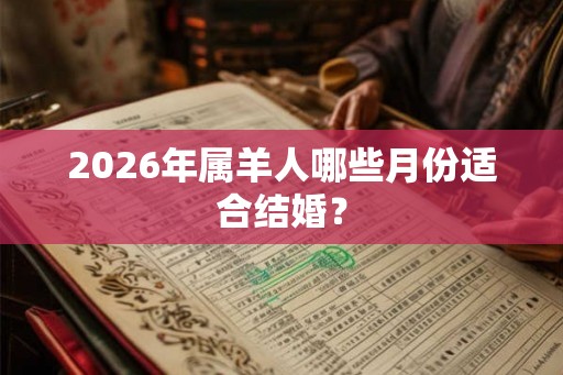 2026年属羊人哪些月份适合结婚？