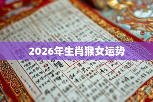 2026年生肖猴女运势