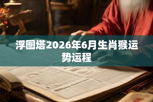 浮图塔2026年6月生肖猴运势运程