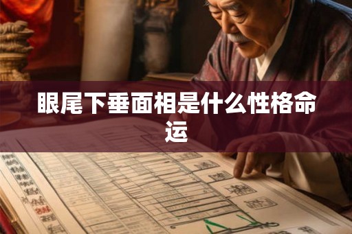 眼尾下垂面相是什么性格命运