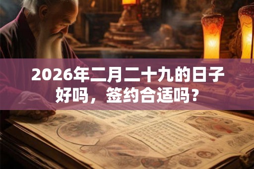 2026年二月二十九的日子好吗，签约合适吗？
