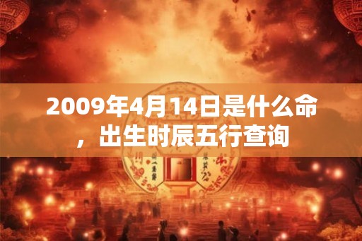 2009年4月14日是什么命，出生时辰五行查询