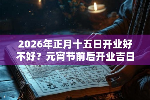 2026年正月十五日开业好不好？元宵节前后开业吉日查询
