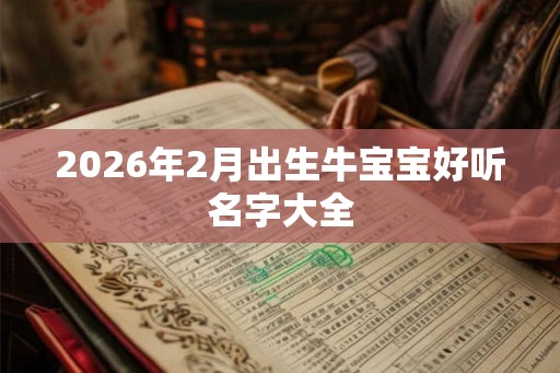 2026年2月出生牛宝宝好听名字大全