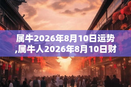 属牛2026年8月10日运势,属牛人2026年8月10日财运,生肖牛2026年8月10日运势