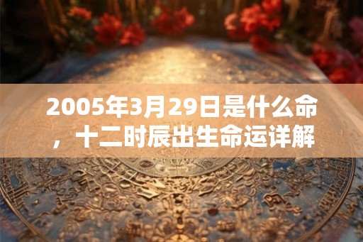 2005年3月29日是什么命，十二时辰出生命运详解