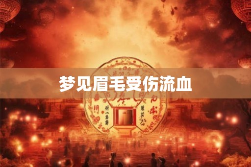 梦见眉毛受伤流血