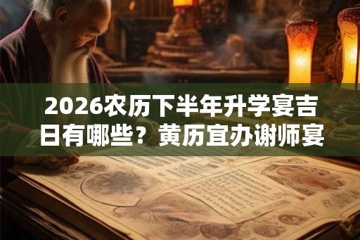 2026农历下半年升学宴吉日有哪些？黄历宜办谢师宴