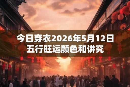 今日穿衣2026年5月12日五行旺运颜色和讲究 今日穿衣2026年5月12日五行旺运颜色和讲究