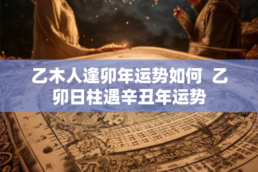 乙木人逢卯年运势如何  乙卯日柱遇辛丑年运势