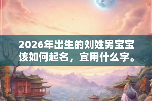 2026年出生的刘姓男宝宝该如何起名，宜用什么字。