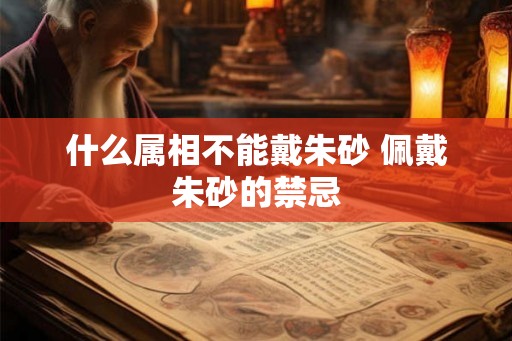 什么属相不能戴朱砂 佩戴朱砂的禁忌