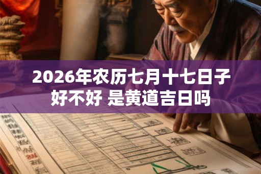 2026年农历七月十七日子好不好 是黄道吉日吗