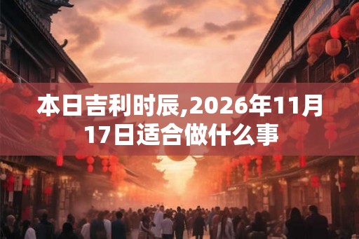 本日吉利时辰,2026年11月17日适合做什么事