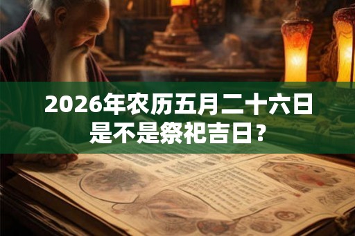 2026年农历五月二十六日是不是祭祀吉日? 2026年农历五月二十六日是不是祭祀吉日?