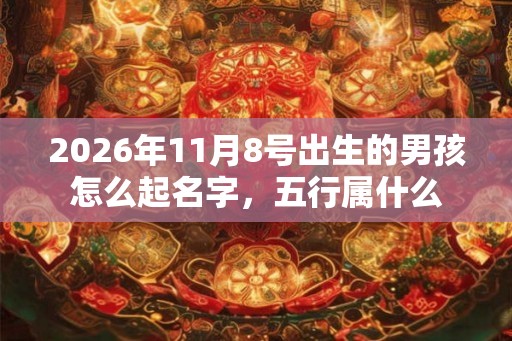 2026年11月8号出生的男孩怎么起名字，五行属什么