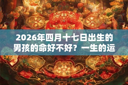 2026年四月十七日出生的男孩的命好不好？一生的运势如何？