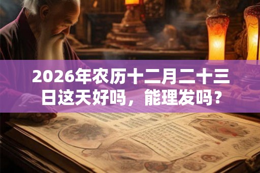 2026年农历十二月二十三日这天好吗，能理发吗？