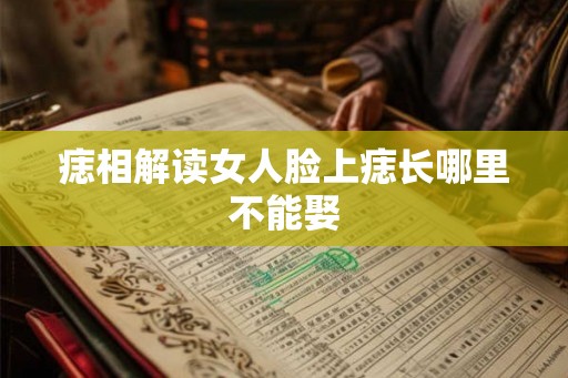 痣相解读女人脸上痣长哪里不能娶