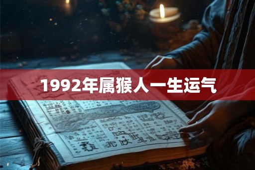 1992年属猴人一生运气
