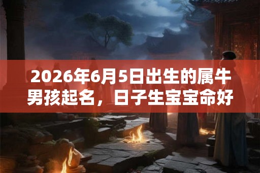 2026年6月5日出生的属牛男孩起名，日子生宝宝命好吗？
