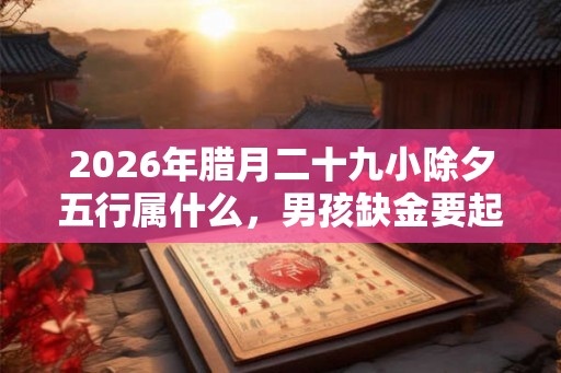 2026年腊月二十九小除夕五行属什么，男孩缺金要起什么名？