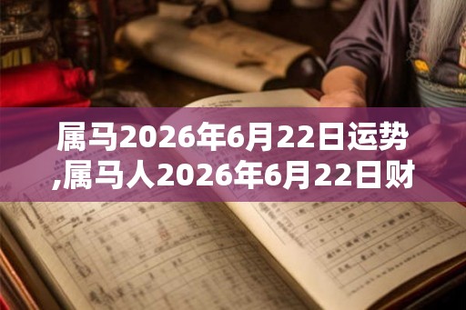 属马2026年6月22日运势,属马人2026年6月22日财运,生肖马2026年6月22日运势 属马2026年6月22日运势,属马人2026年6月22日财运,生肖马2026年6月22日运势