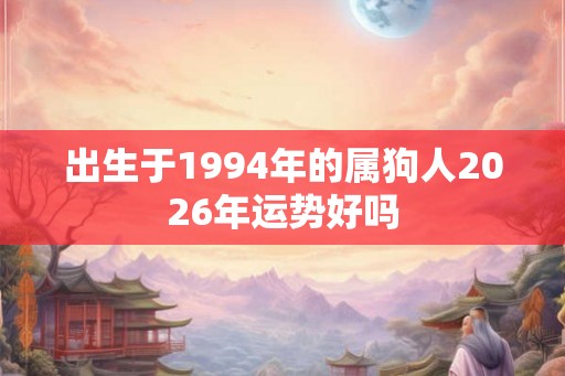 出生于1994年的属狗人2026年运势好吗