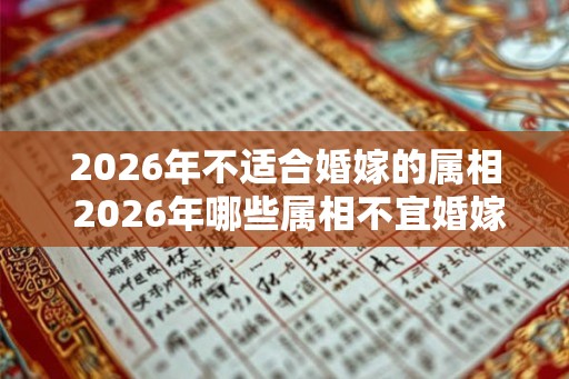 2026年不适合婚嫁的属相 2026年哪些属相不宜婚嫁