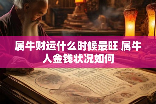 属牛财运什么时候最旺 属牛人金钱状况如何