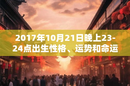 2017年10月21日晚上23-24点出生性格、运势和命运