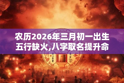农历2026年三月初一出生五行缺火,八字取名提升命局