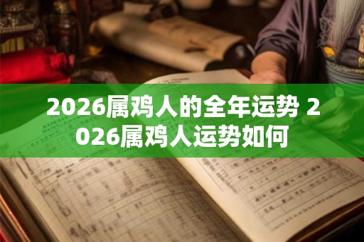 2026属鸡人的全年运势 2026属鸡人运势如何 2026属鸡人的全年运势 2026属鸡人运势如何
